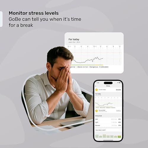 Miniatura 4 de HEALBE GoBe U - Rastreador de salud, fitness y actividad portátil con seguimiento automático de la ingesta y quema de calorías, equilibrio hídrico,