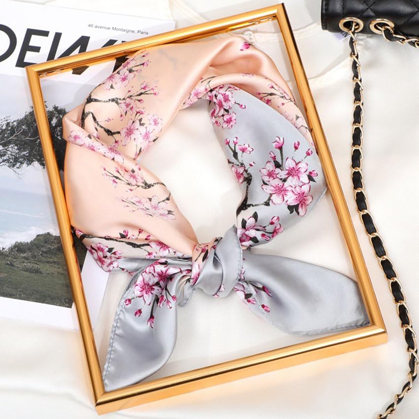 27.5-inch silky soft silk satin scarf bag hair towel gift2