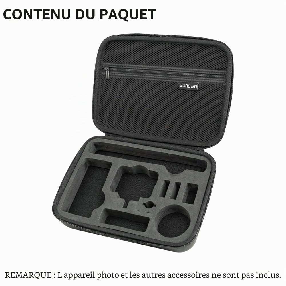 Mallette de Transport DJI Action 4 étanche en Surface, Sac de Voyage Portable Compatible avec Les Accessoires DJI Osmo Action 5 Pro/4/3 Combo Aventure