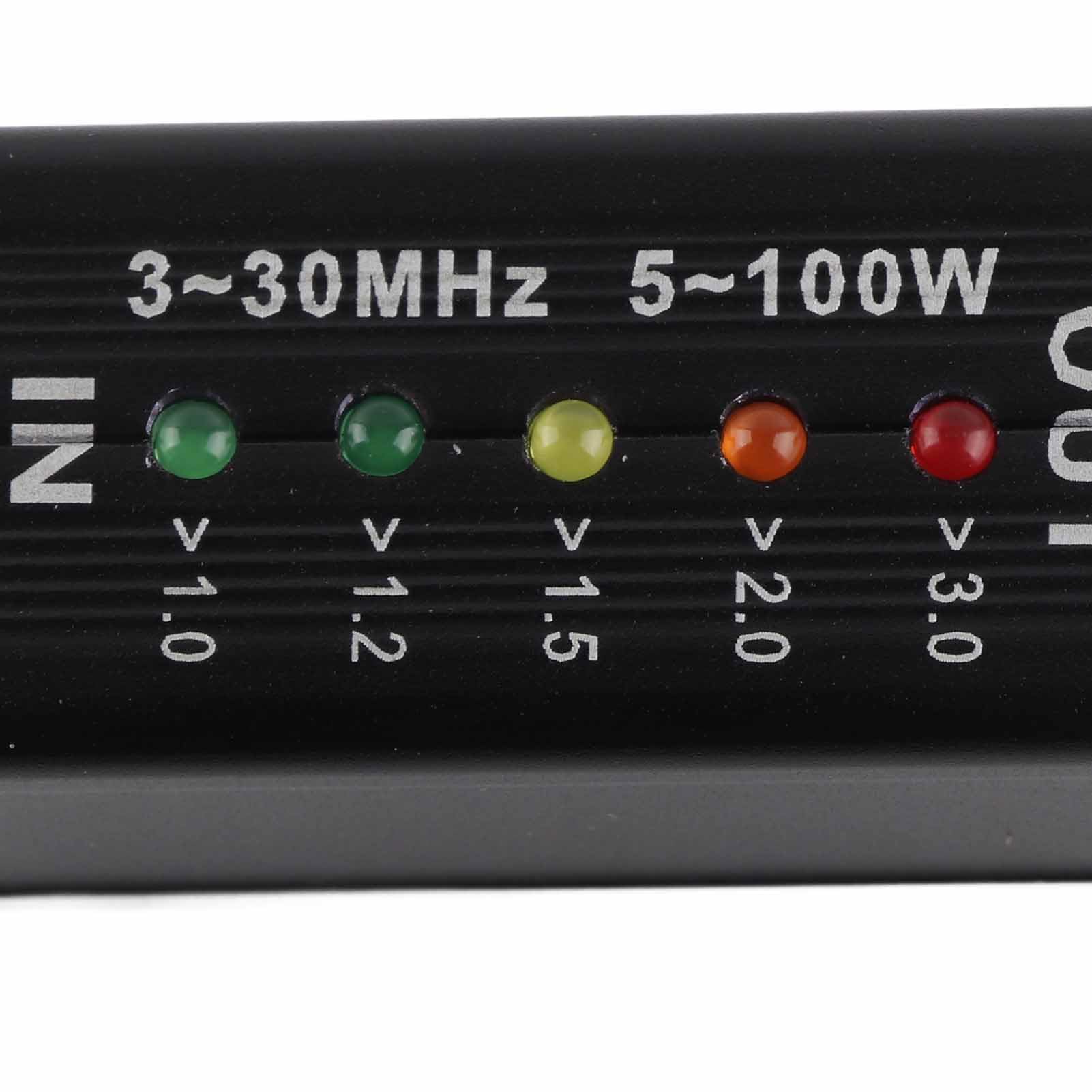 Misuratore SWR Mini per Antenna Radio VHF UHF con Indicatore LED Senza Batteria per Radioamatori e Stazioni Ricetrasmittenti