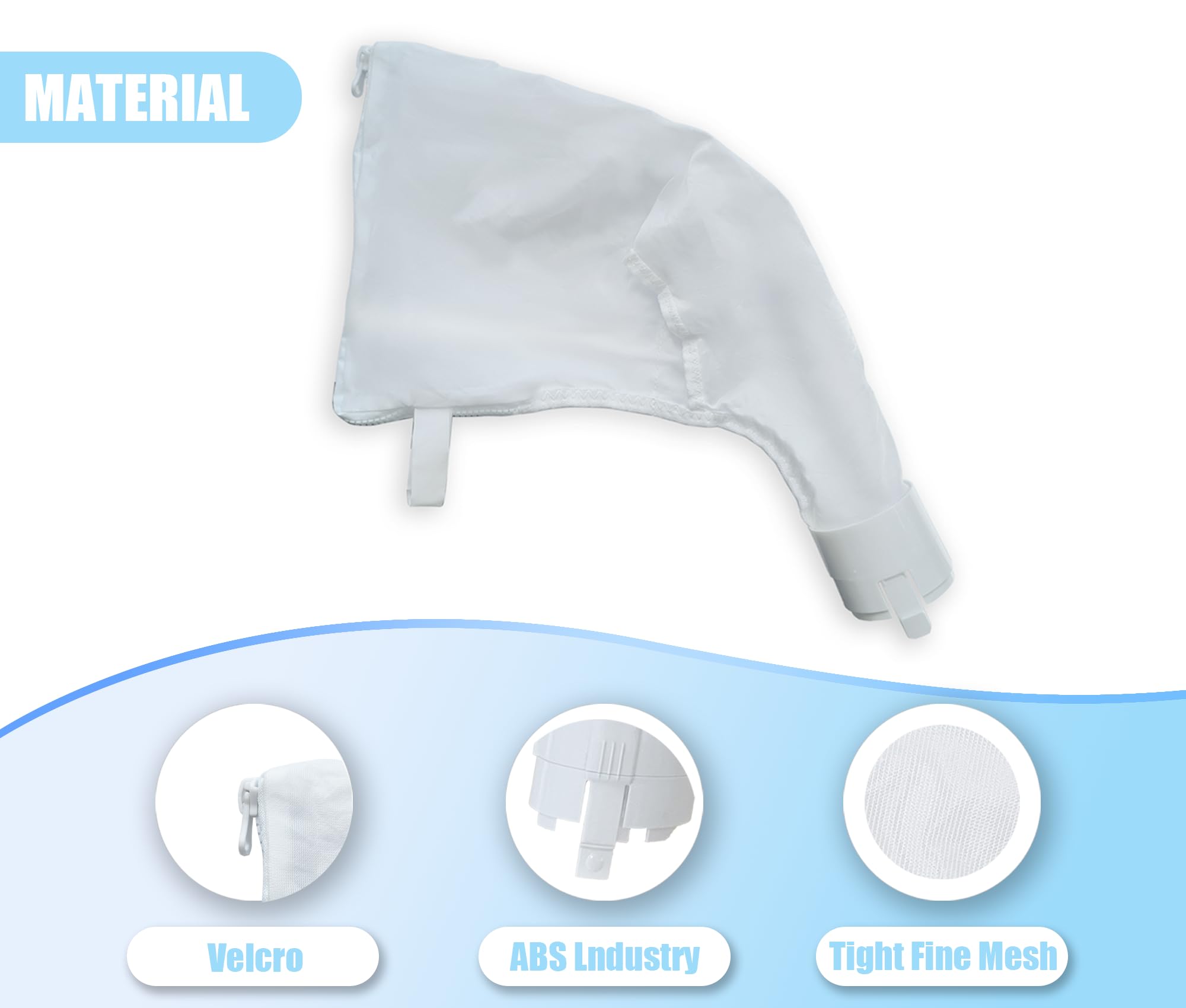 Lot De 2 Sacs Filtrants Pour Nettoyeur Polaris 360/380 - Maille 120 Microns, Fermeture Zip