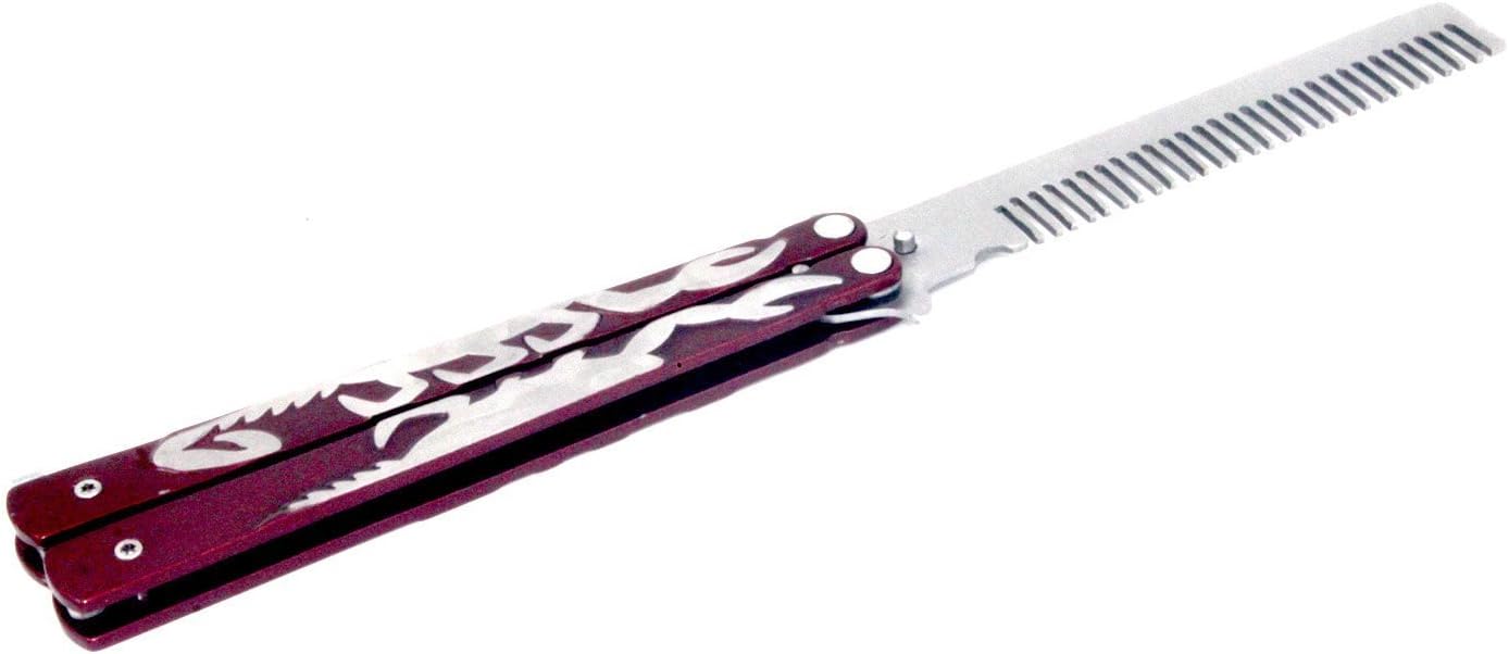 Foitech New Red Scorpion Comb Metal Trainer Folding PocketComb Practice Trainer Training Tool