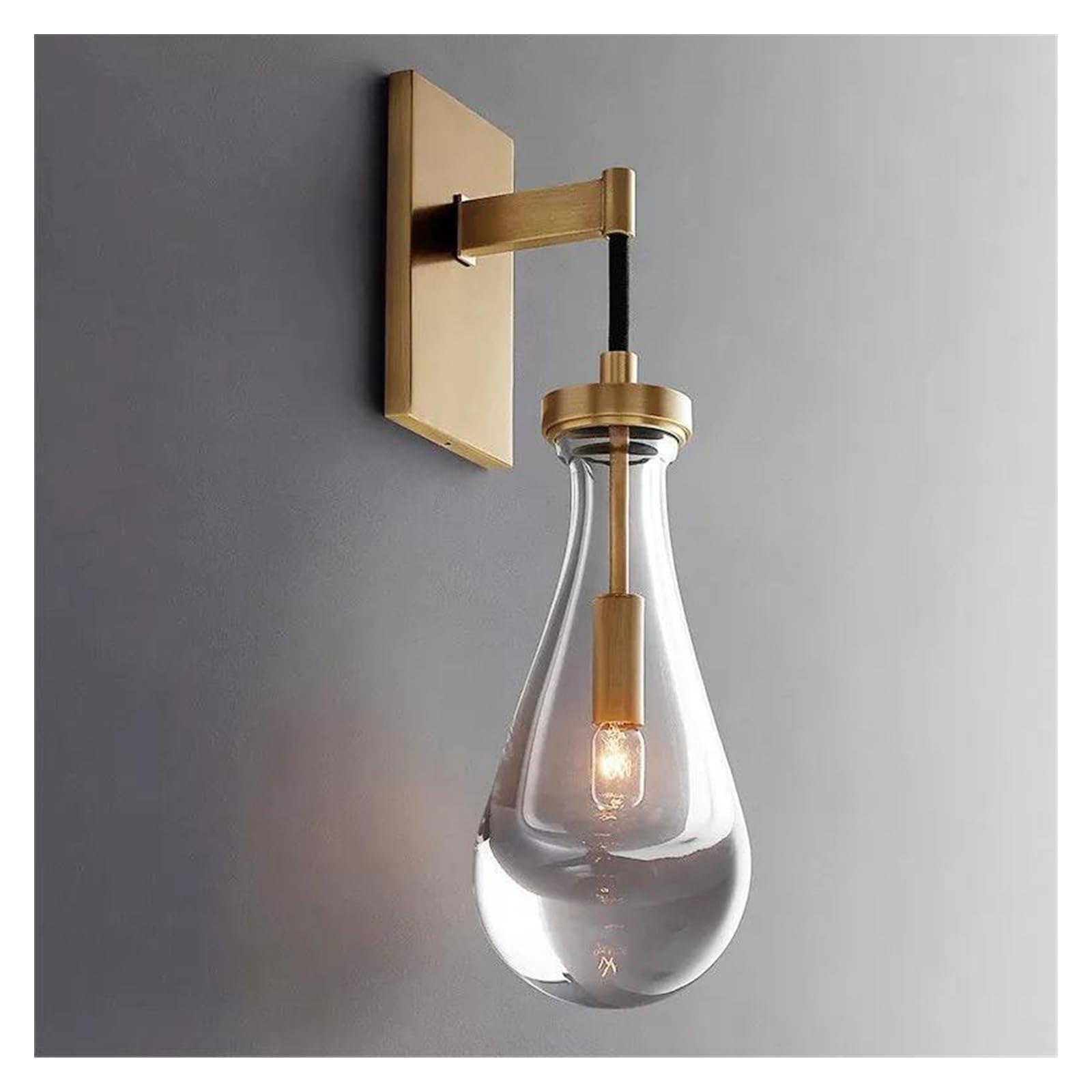 ZTCHSENZT Wall Sconces, Crystal LED Wall Light Fixtures Copper Parts Bedroom Living Room Bathroom Mirror Beside Lamp Nordic Wandlamp,A