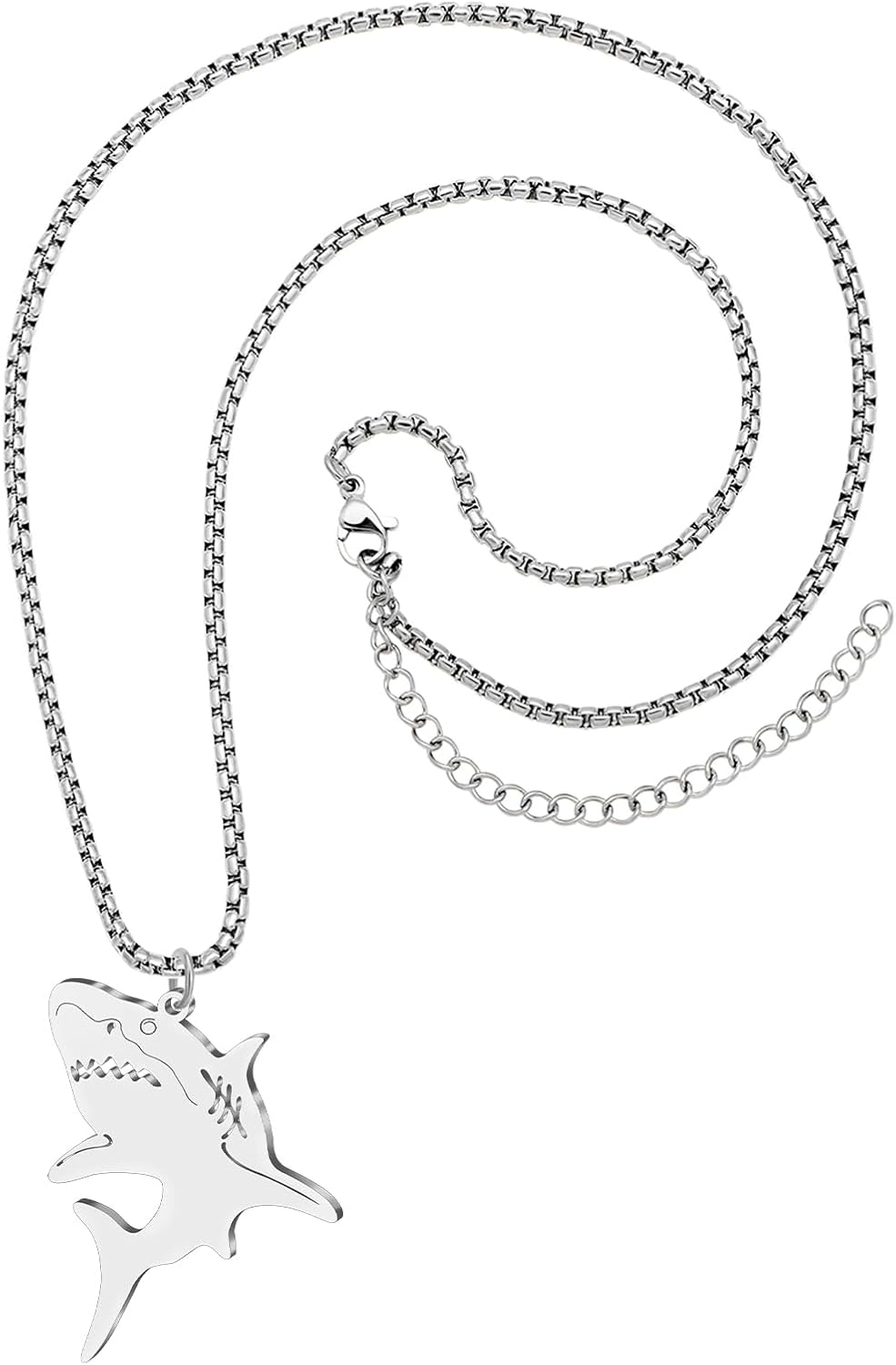 Cool Shark Necklace Stainless Steel 18K Gold Plated Jewelry Ocean Animals Gold Pendant Necklaces Shark Gifts for Women Mom - Image 4