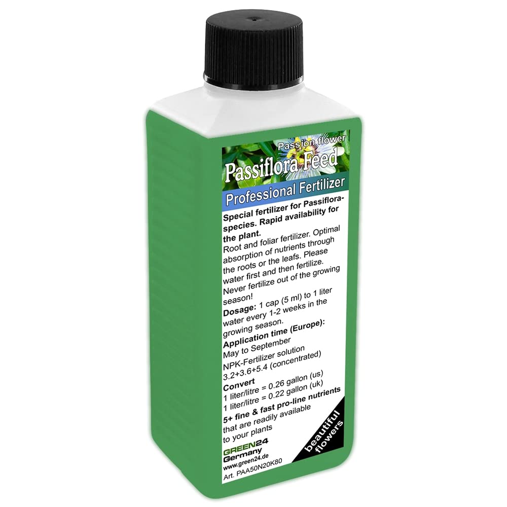 Passiflora (Passion Flowers or Passion Vines) Liquid Fertilizer HighTech NPK, Root, Soil, Foliar, Fertilisers - Prof. Plant Food (Made in Germany)