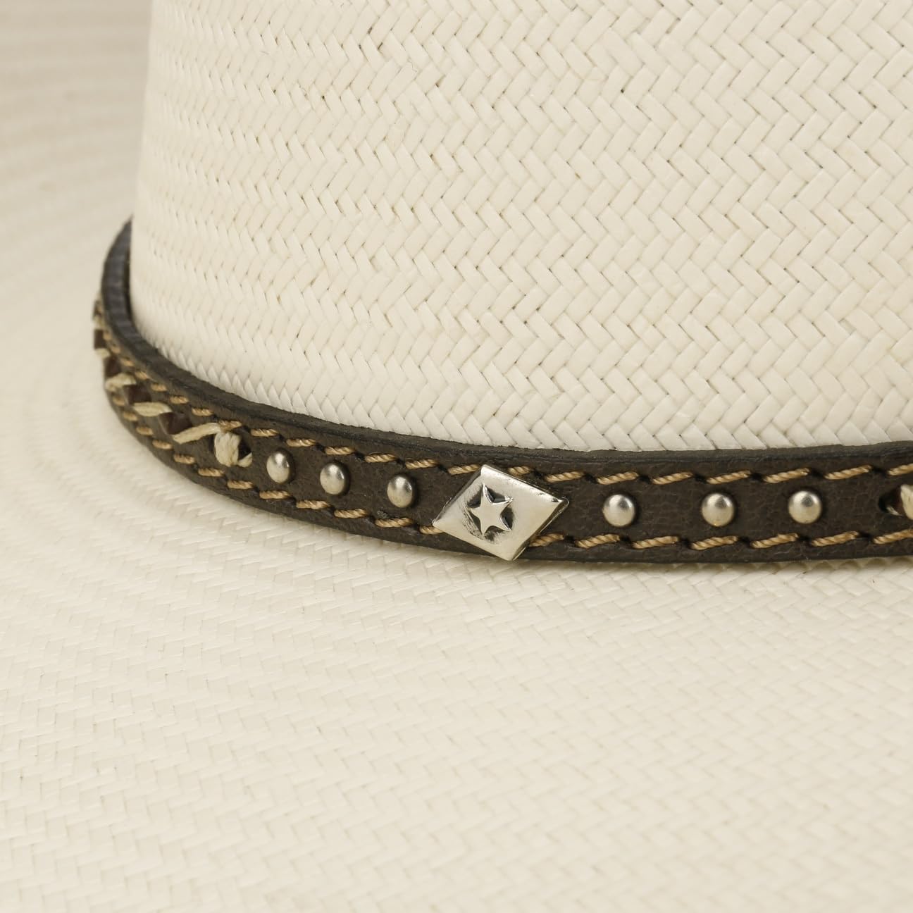 STETSON Pittsfield Kapelusz kowbojski styl western czapka przeciwsloneczna sloma toyo pasek skorzany Unisex Wiosna Lato