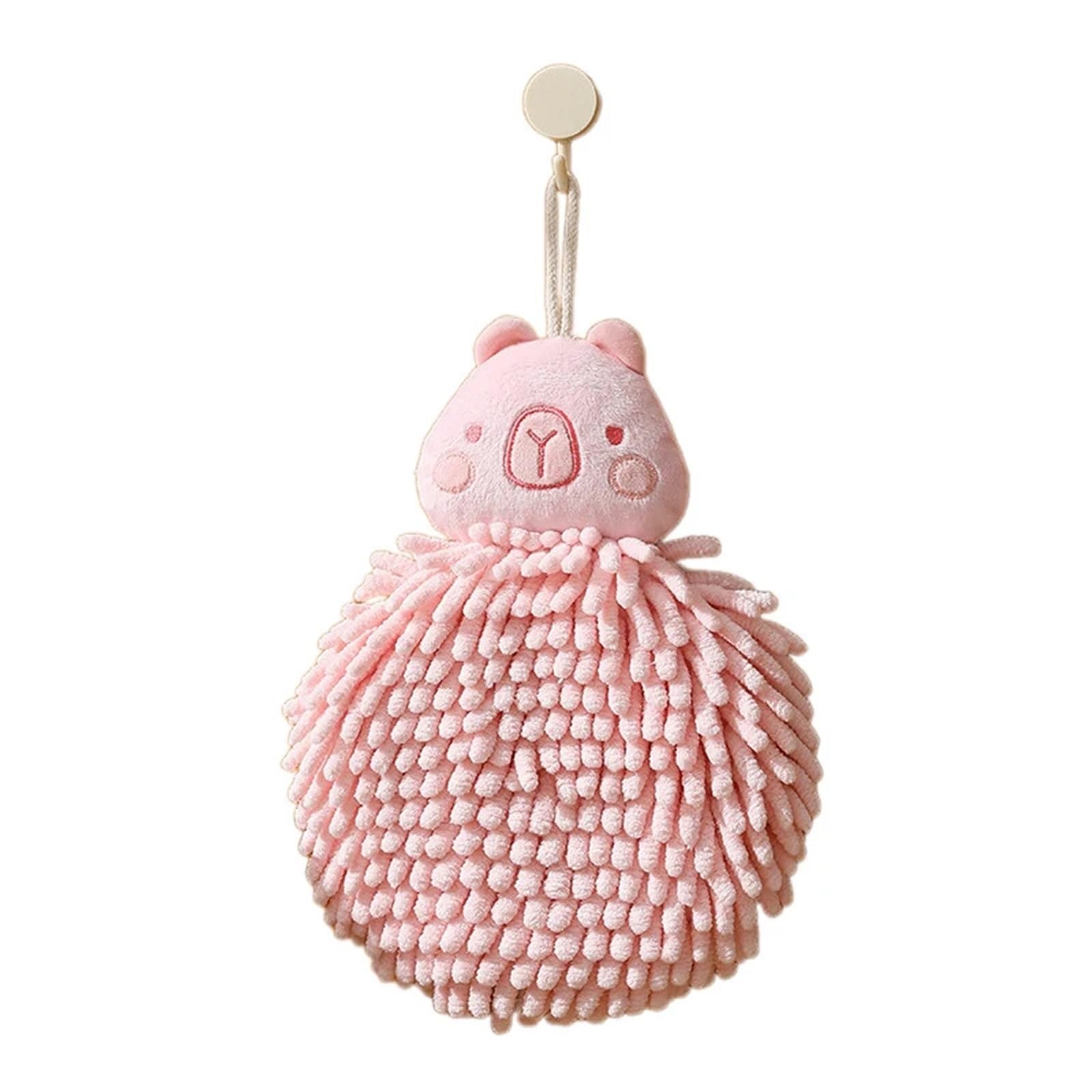 WSQHAO 4Pcs Hand Towel - Kitchen Towels With Hanging Loops Absorbent Face Bath for Hand(Pink)