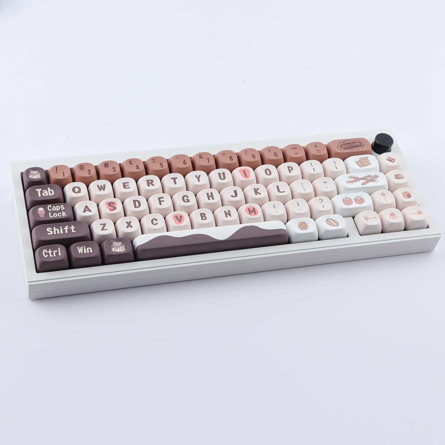 JakeTsai MOA Profile Lot de Touches PBT 60%, 136 Touches Personnalisées par Sublimation ANSI compatibles avec Cherry MX Switch Clavier Mécanique