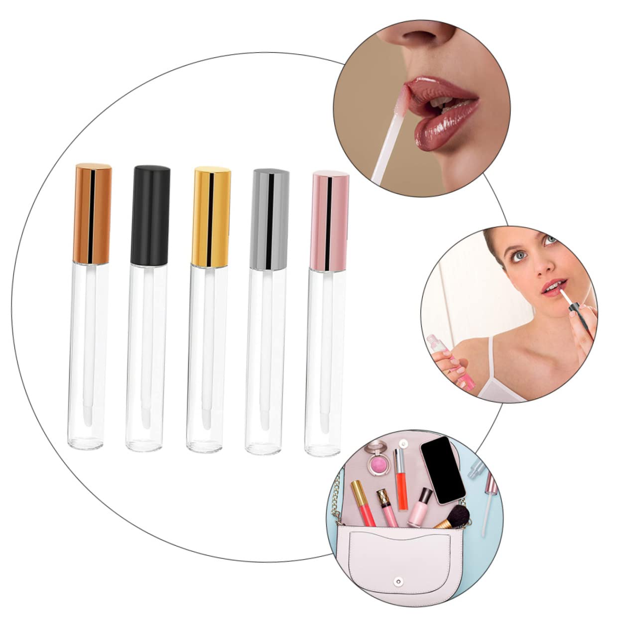 Selbstgemacht Lipgloss Tube 10ml Abs 30 Stück für Unterwegs