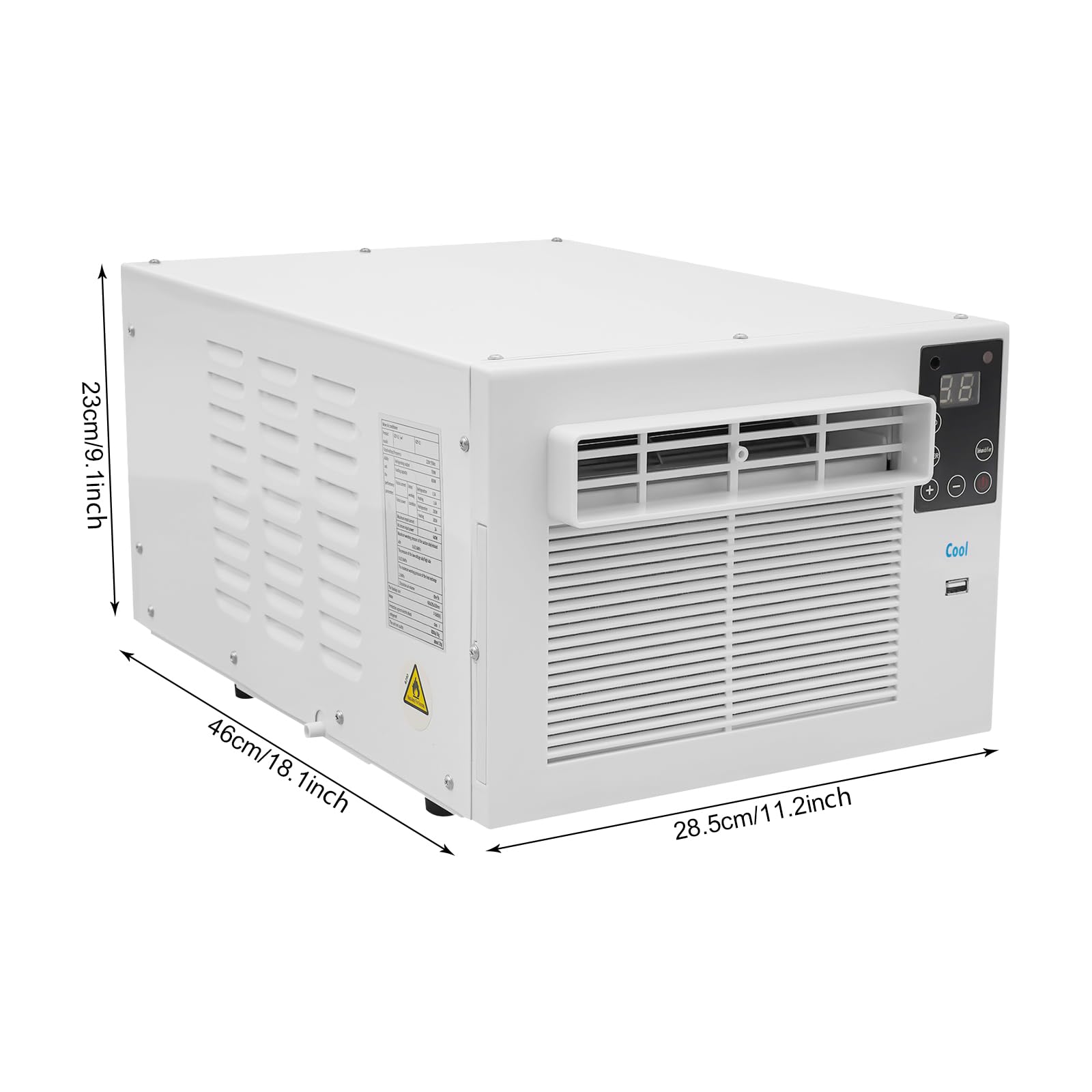 Mini aire acondicionado portátil para dormitorio 280W 41,5x28,3x20,5cm