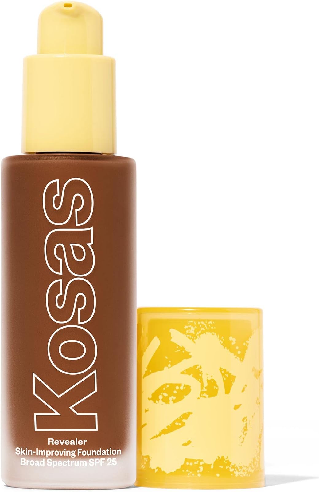 Kosas Revealer Skin-Improving Foundation with SPF 25 Protection - Hydrate, Brighten, Soothe, Plump, Protect Skin - Smoothing Texture, Natural Finish and Clean Formula - Deep Neutral Warm 410