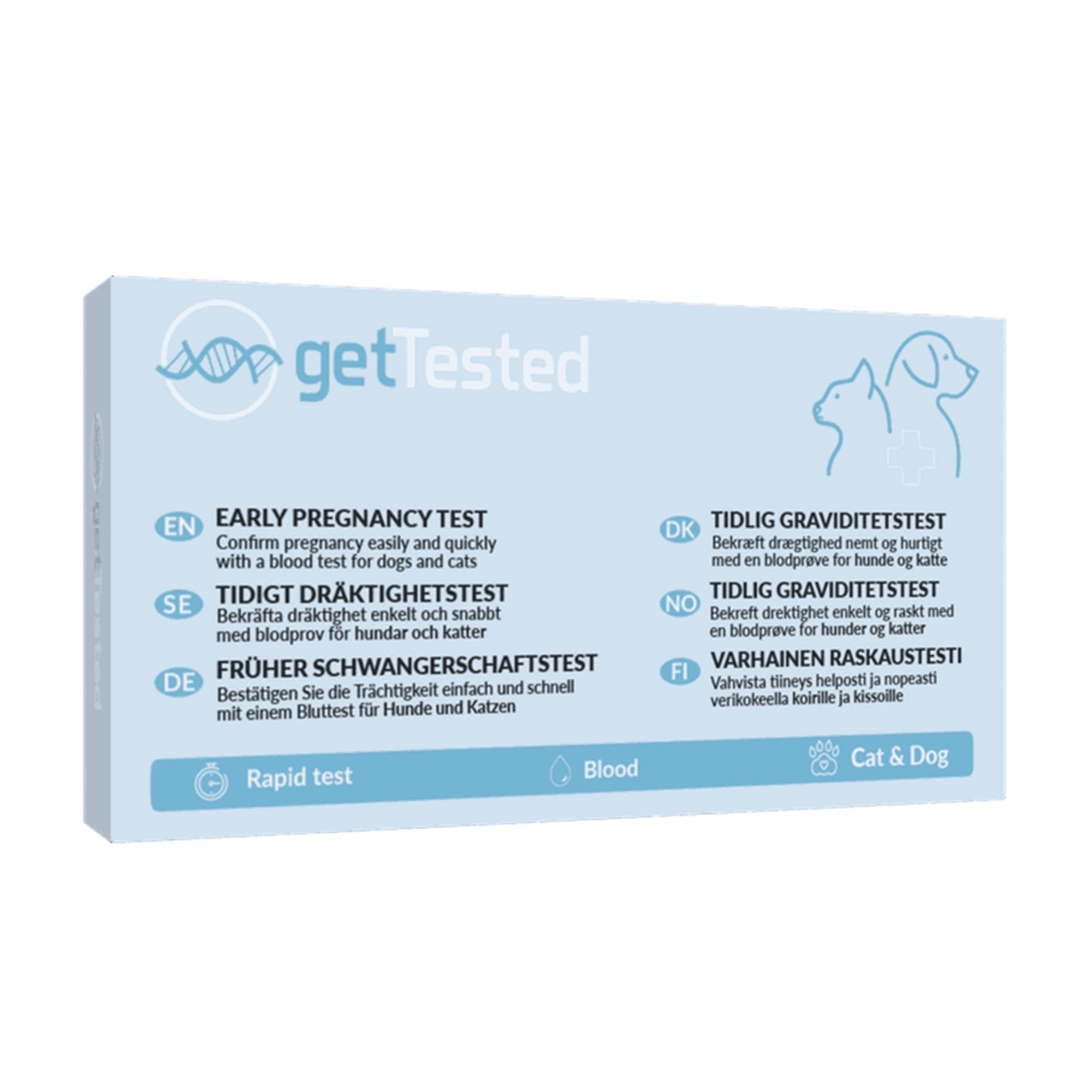 getTested Prueba temprana de pregnancy para perros y gatos
