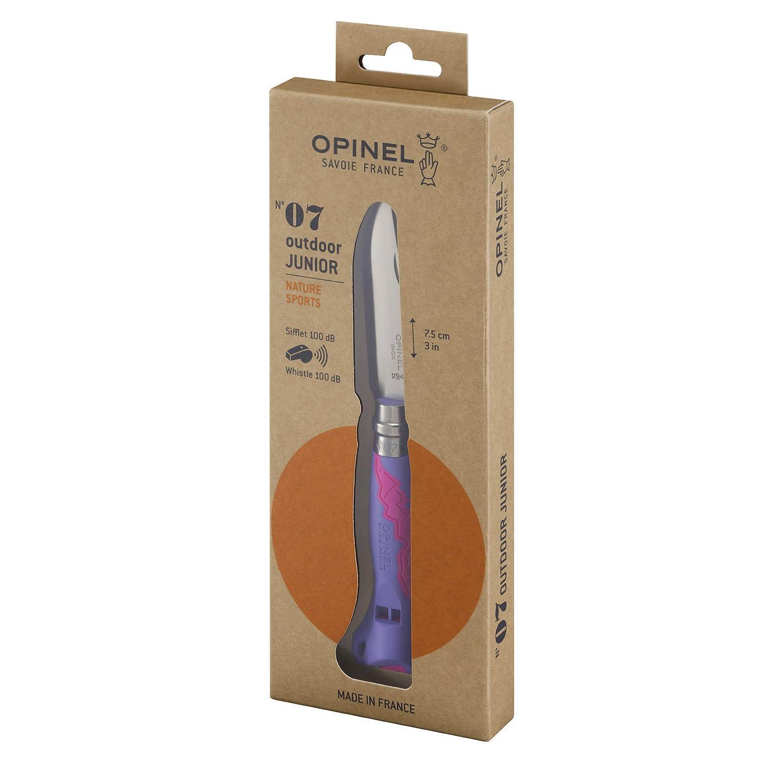 Opinel Kindermesser 254448 N° 07 Outdoor Junior Violett