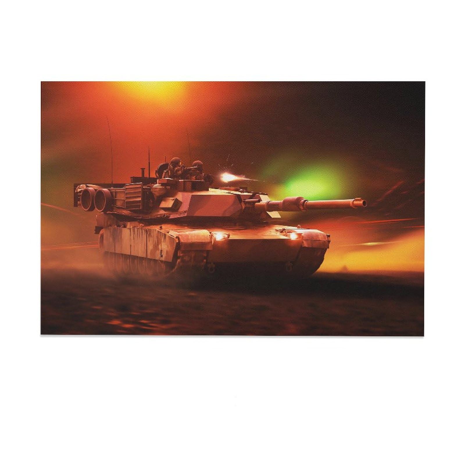 Military M1 Abrams Tanks Room Aesthetics Posters Canvas Posters Bedroom Decoration Sports Office Decoration Gifts Wall Art Decoration Printing Posters 24x36inch(60x90cm)