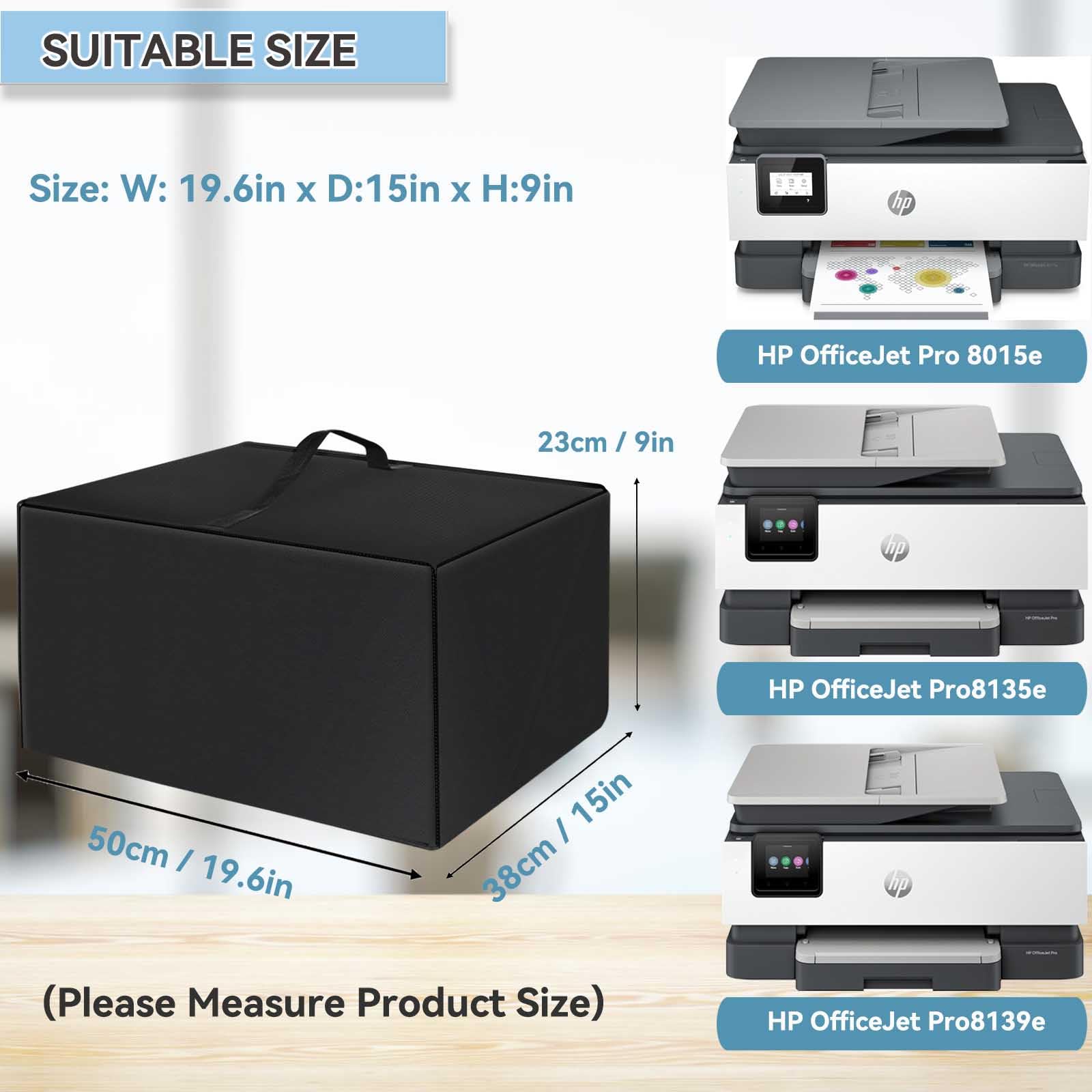Universal Dust Cover For Printers, Made Of Heat-Resistant, Waterproof And Dust-Proof 600D Nylon Material, Compatible For HP Officejet Pro, For HP Deskjet, For HP Smart-Tank Series All-In-One Printers