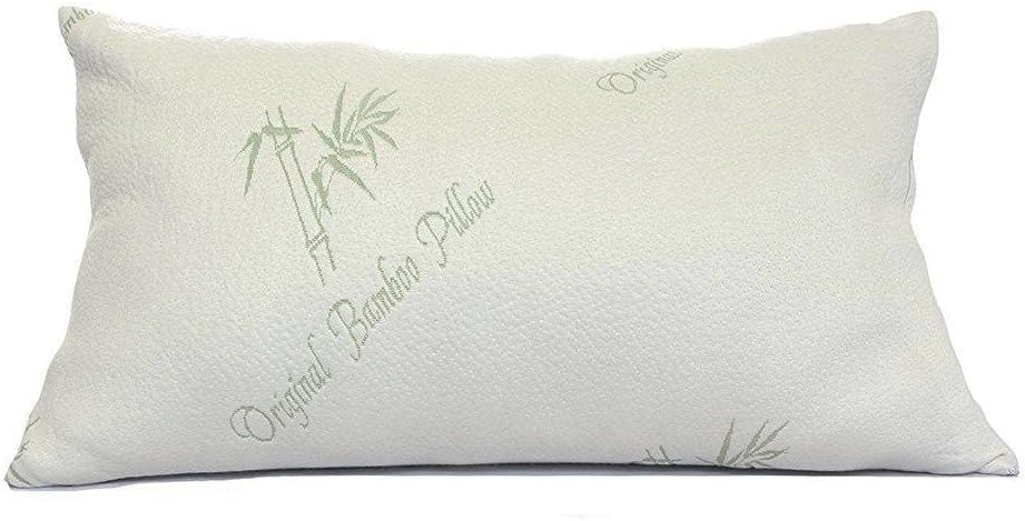 Bamboo Pillows for Sleeping Pillow - Shredded Memory Foam Pillow - Adjustable & Customizable - Hypoallergenic Pillowcase 1 Standard/Queen