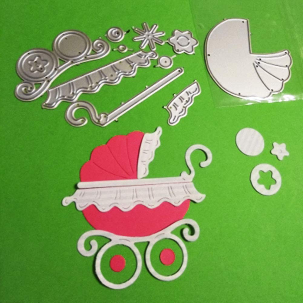 GoodLuvk28, stencil per scrapbooking, fai da te, per creare biglietti, facile da usare, colore argento