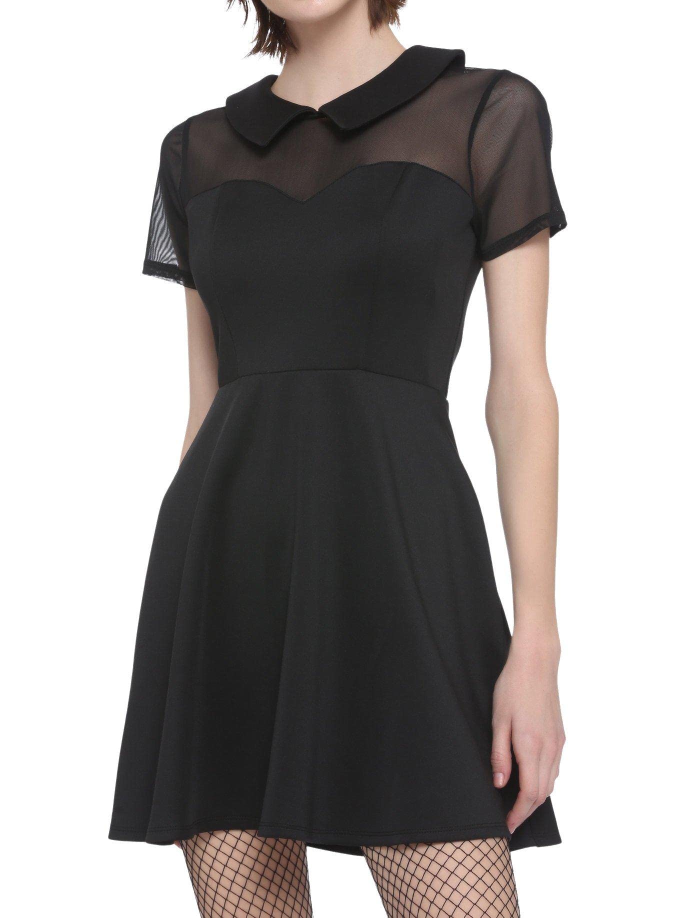 Hot Topic Collared Mesh Panel Skater Dress | Desertcart Aruba