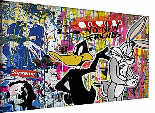 Impression sur toile Pop Art décoration murale Bugs Bunny Duck