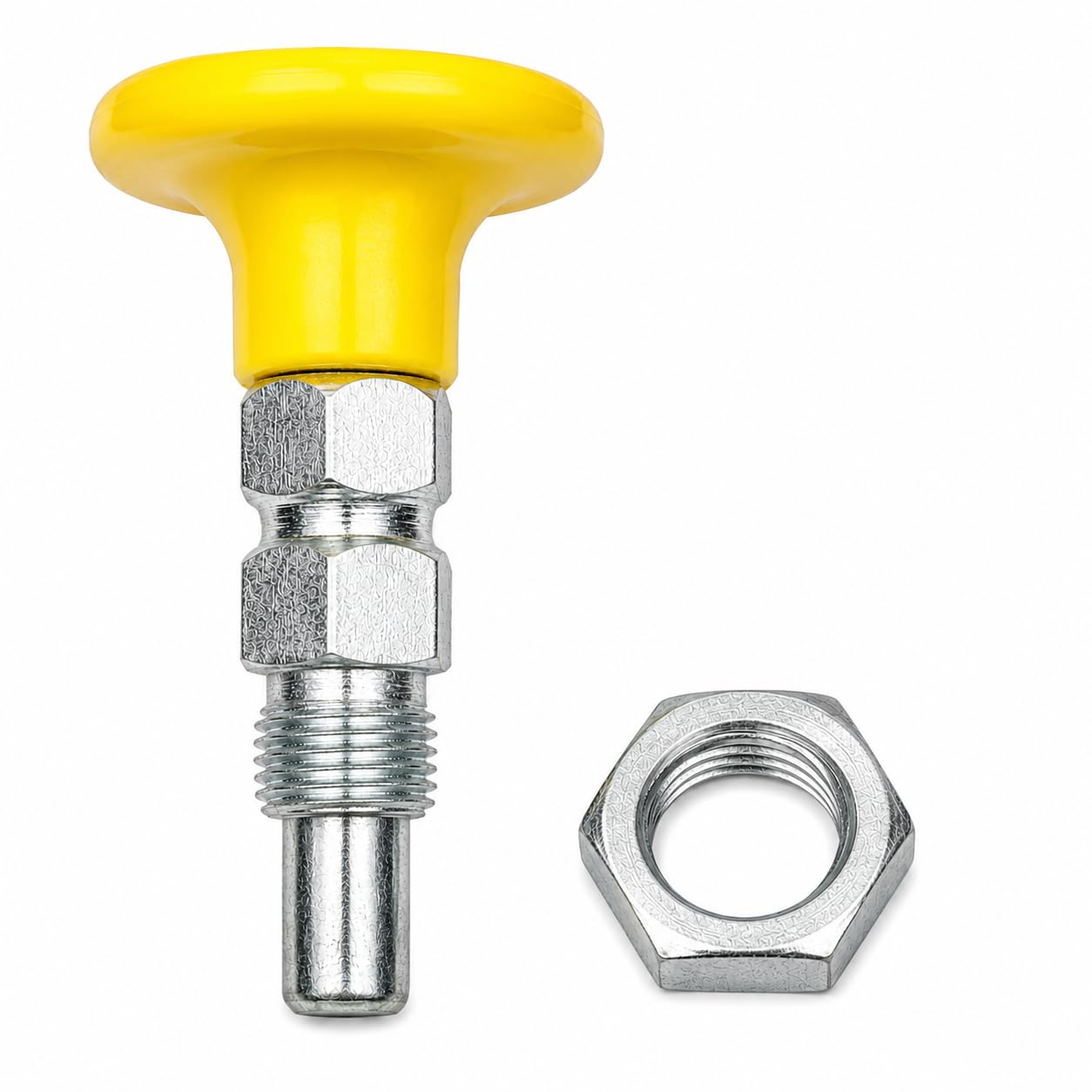 Pull Pin Spring Knob Replacement Parts, Red T-Handle with Metal Threading, Home Fitness Height Adjustment Screw Equipment, (Round Catcher, R-Yellow)-image-4