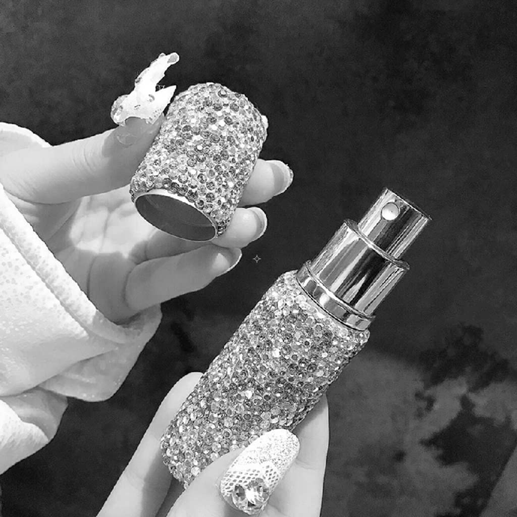 Klasyczna butelka z perfumami Butelka na perfumy w sprayu ze strasem, 25 ml szklane butelki z rozpylaczem, podróżna butelka na perfumy, przenośna mini butelka z atomizerem perfum do wielokrotnego nape