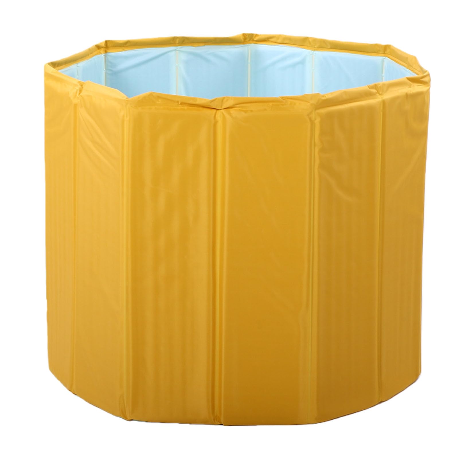 ZJchao Nadmuchiwana Wanna dla Dorosłych Wanna Lodowa Przenośna Składana 31,50x25,59 Cala z Najwyższej ści Materiału PVC do Relaksu w Domowym SPA (YELLOW)
