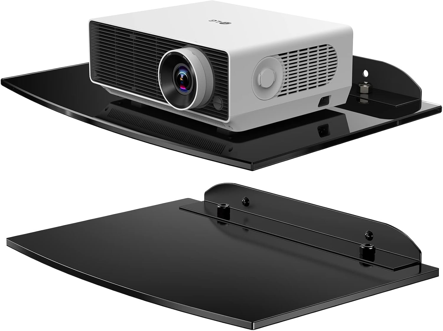 Perlegear Wall Mounted Projector Shelf, Floating Wall Mount