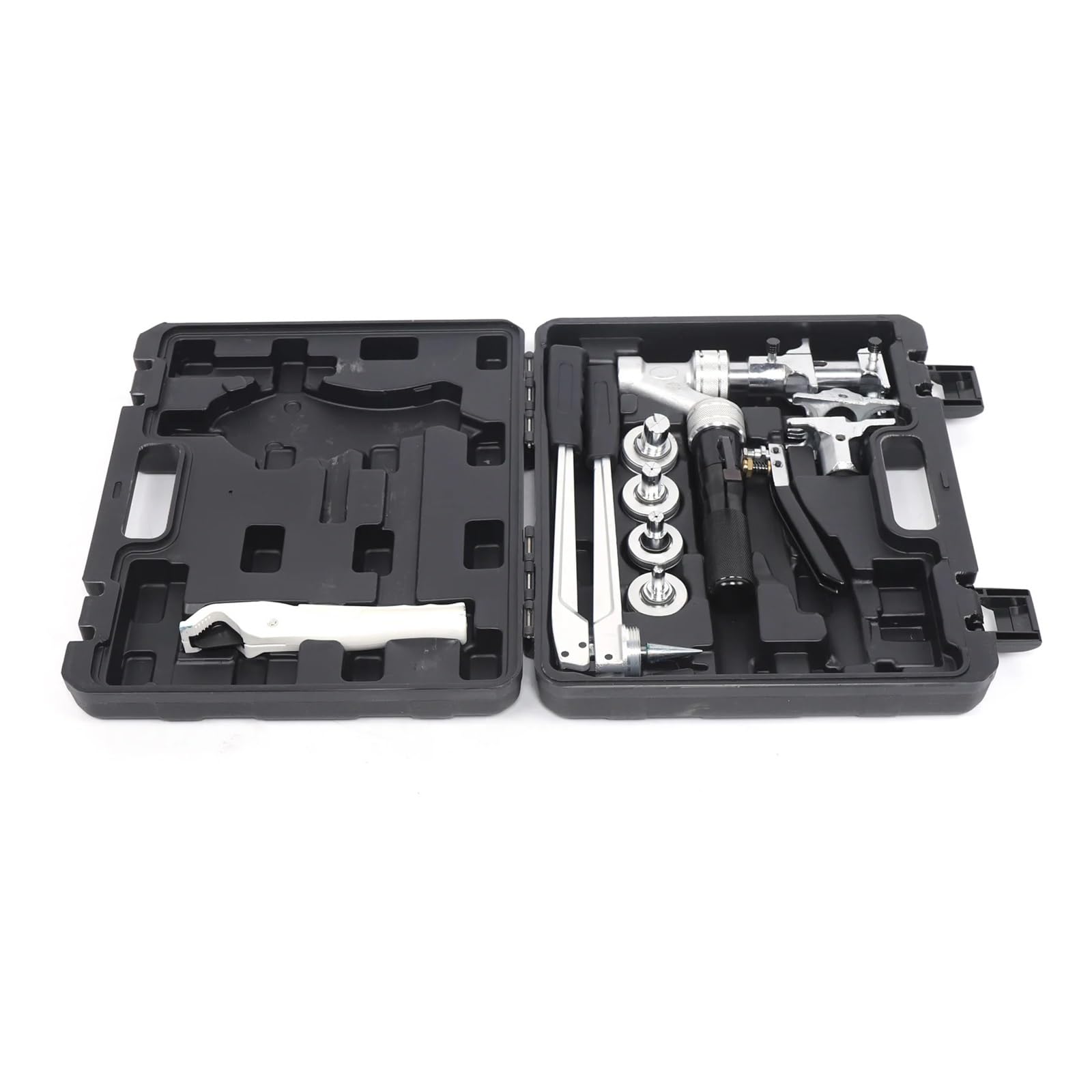 Rsgxlfqzvak One Color Pipe Expander, Pipe Expansion Tool With Rotatable 360° Head, 3T Crimping Pliers, 4 Molds, Aluminum Alloy, Cutter, Compact Carry Case