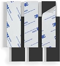 6-Piece Set Strong Magnetic Sheets Magnet Sheets 4 inches × 1.2 inches × 0.12 inches Ultra-strong Anisotropic Rubber Magnets with Double-sided Tape Glossy Finish for Refrigerator Storage DIY Office