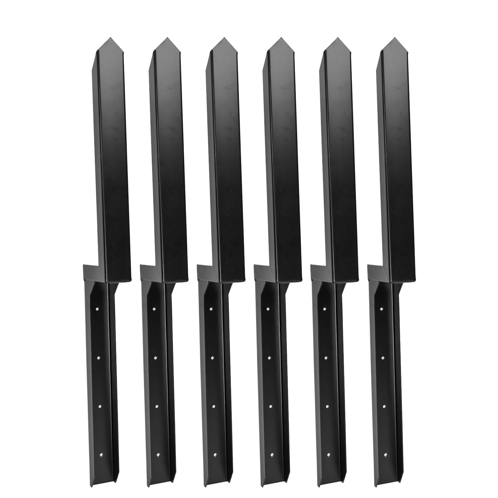 Kit de la Cerca de Acero Servicio Pesado, la Cerca en Forma H Picos con Soporte 3D, para Reparar una Valla Madera Rota Inclinada, Instalaci¨®n F¨¢cil (6 Paquetes)