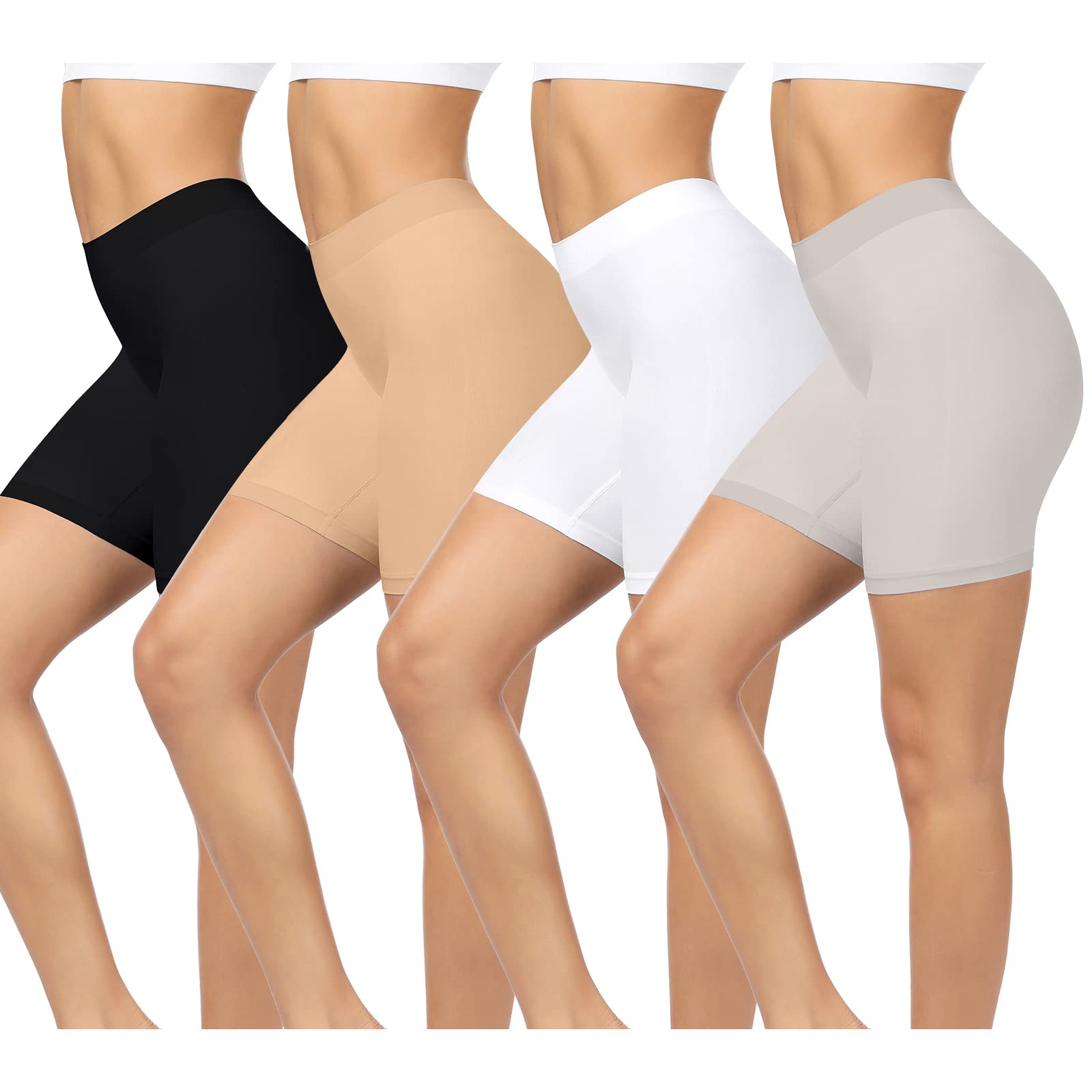 BESTENA Pack Slip Shorts for Under Dress Seamless Smooth Boyshorts  Panties Boxer Briefs for Women