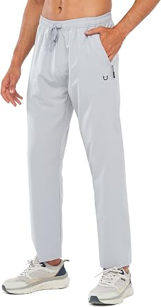 NORTHYARD Mens Athletic Pants Running Workout Joggers Lightweight Gym Jogging Track Casual Sweatpants with Zipper Pockets