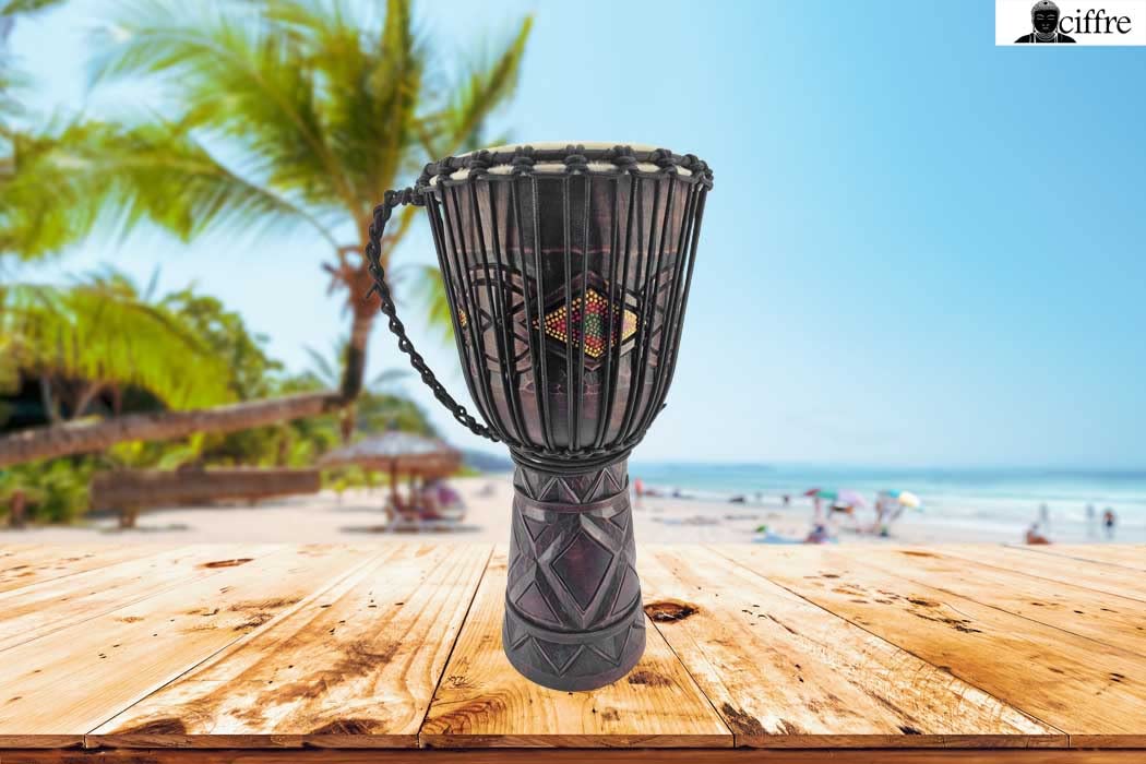 Große Trommel Djembe Darbuka Bongo Premium Rasta Style Sehr guter Klang 60cm U6