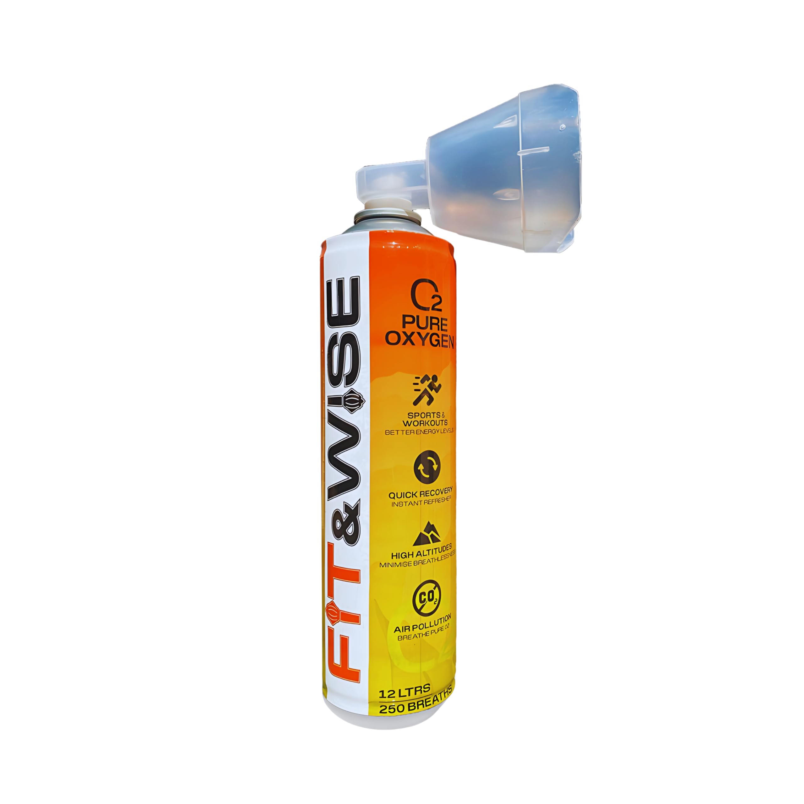 Fit&Wise Portable Oxygen Can 12 L | Enrich Wellness with pure oxygen | Emergency Oxygen Recovery | Essential for High Pollution, Altitude Challenges, and Fitness & Sports Activities-image-32