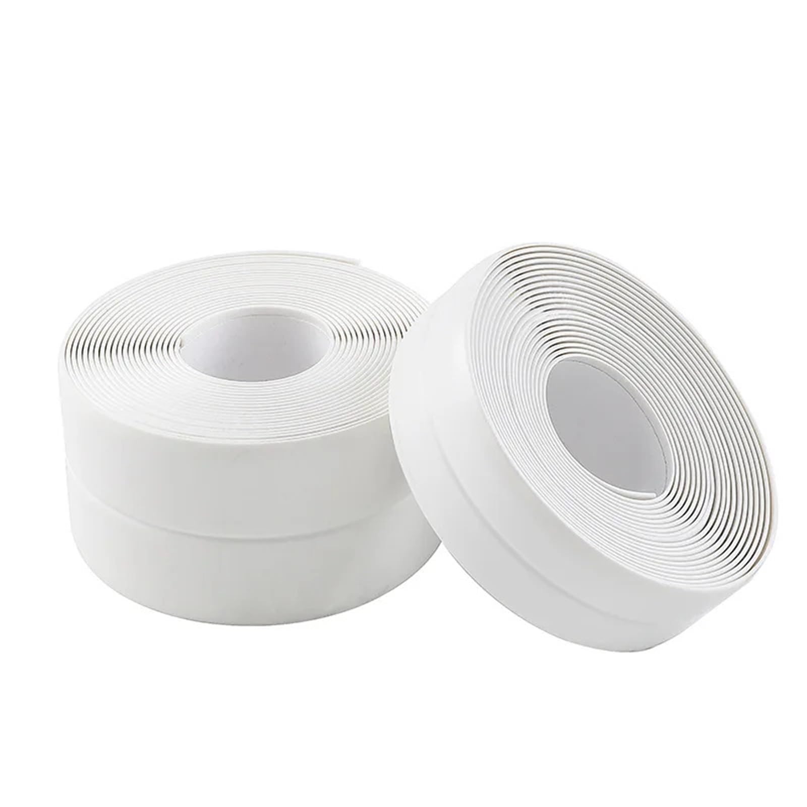Nastro sigillante, Adesivo for Colla da Parete for Bagno Autoadesivo in PVC Resistente all'olio 3 Rotoli(3.2m,2.2cm)
