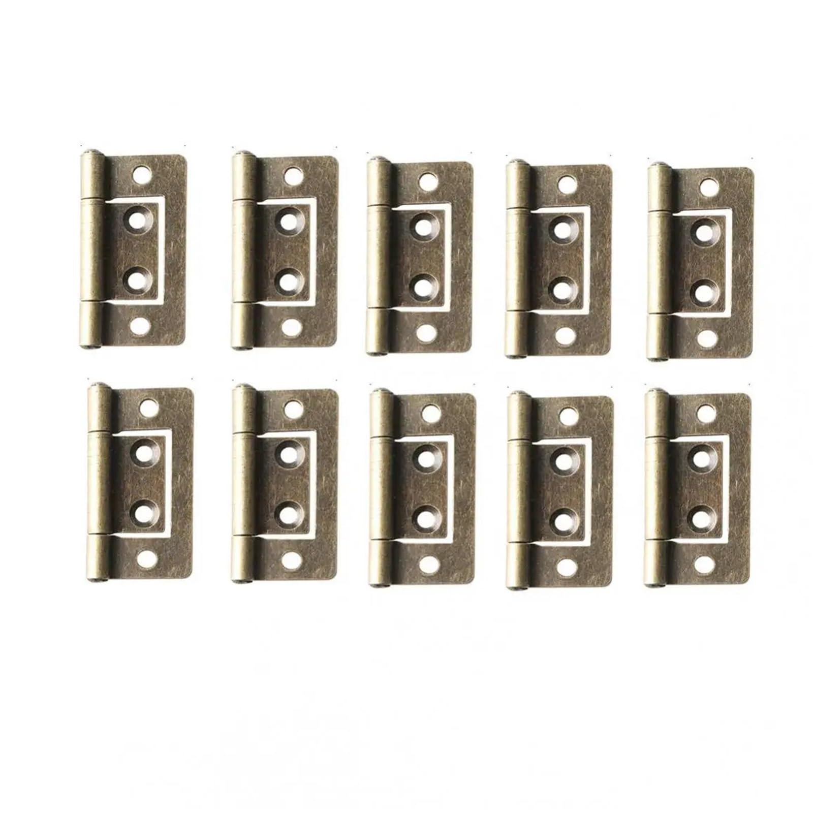 Kdhcvkz Bronze 10Pcs 38X21mm Vintage Hinge 4 Hole Wooden Hinge(Bronze)