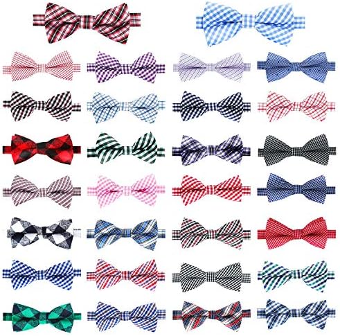 Bowties for Dogs, 30 PCS Segarty Dog Bow Ties with Adjustable Collar, Grooming Bows Ties, Bulk Puppy Bow Ties for Small Medium Girl Boy Dogs Cats Christmas Neck Tie Valentine Holiday Dog Ties