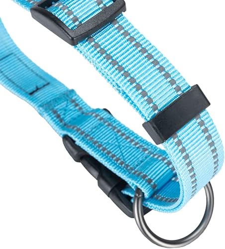 Miniatura 4 de EXCELLENT ELITE SPANKER Collar reflectante para perro, clásico collar ajustable de nailon transpirable para mascotas con hebilla de liberación