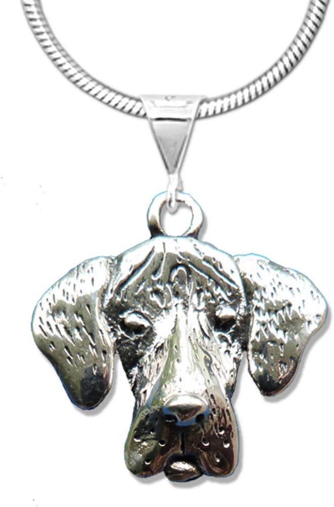 Sterling Silver Great Dane Pendant with Natural Ears - Great Dane Gifts for Women - Handcrafted in the USA