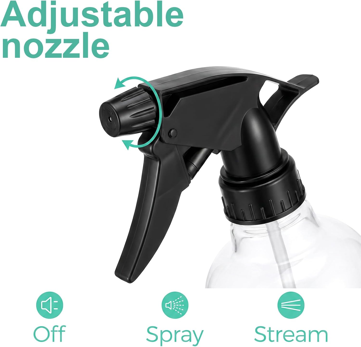 20 Pack 8 oz Small PET Spray Bottles Clear Empty With Adjustable Nozzle