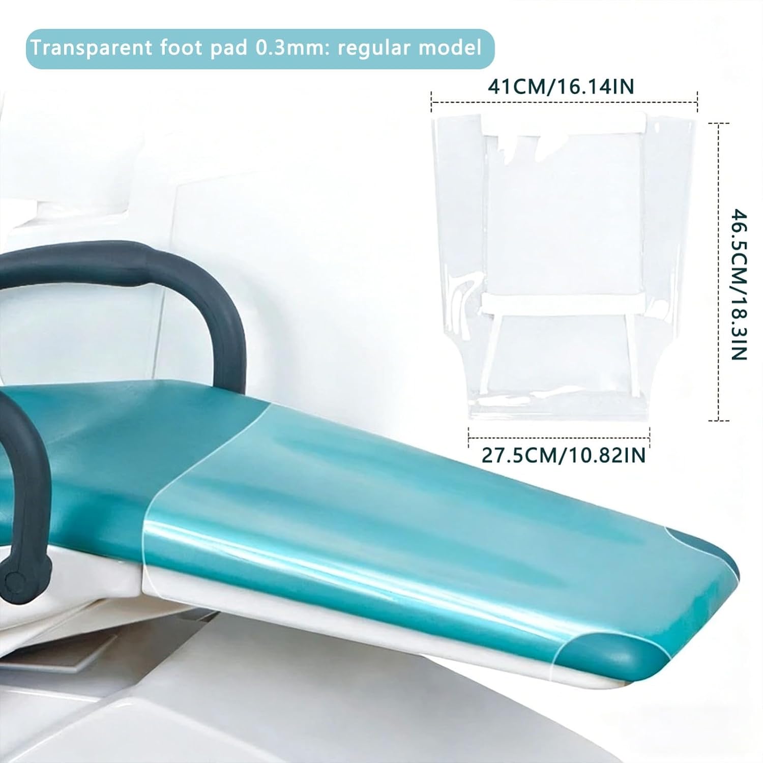 2pcs Dental Chair Foot Cover Foot Pad Plastic Washable (Small) | with Elastic Bands,Mat Cushion Pad Dustproof Toe Cover Plastic Protector Washable