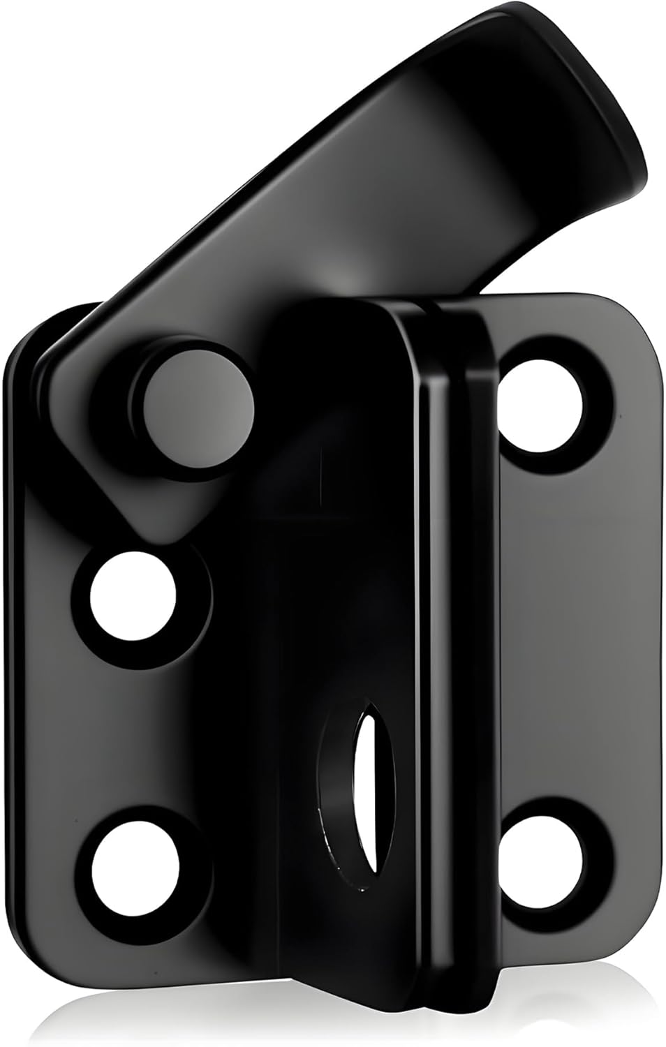 Flip Gate Latch with Padlock Hole, SUS304 Stainless Steel Safety Interior Door Lock Shed Barn Fence Garage, Matte Black, Small Size, AMS2001-B