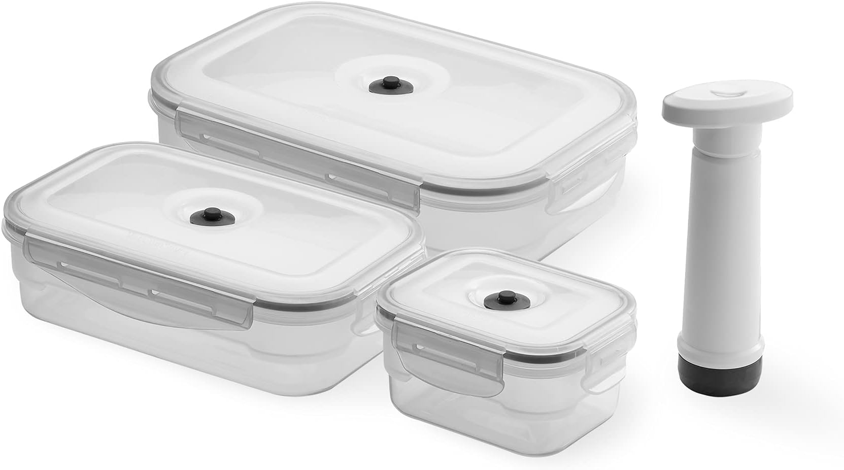 Récipients De Rangement Sous Vide - Boîtes Hermétiques Avec Pompe Pour Aliments, Empilables, 3 Tailles - 5