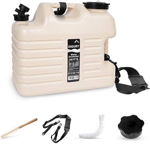Jarra de agua de 5 galones, contenedor de agua para campamento, sin BPA, almacenamiento de agua con espita sin fugas, tanque de agua portátil de