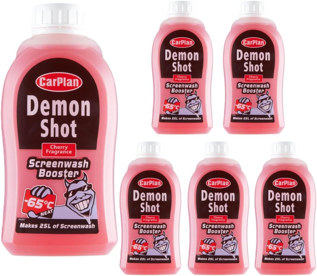 Winter Windshield Washer Fluid Shot, 17 fl oz (6 Pack) – Concentrate Sub-Zero Windscreen Washer Fluid Booster, High Power Shot Makes up to 845 fl oz