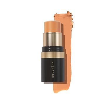 Cover FX Correct Stick Peach Color Corrector Concealer - Bourbon Neutralize Darkness & Discoloration Deep to Rich Skin Tones - Creamy Lightweight Full Coverage