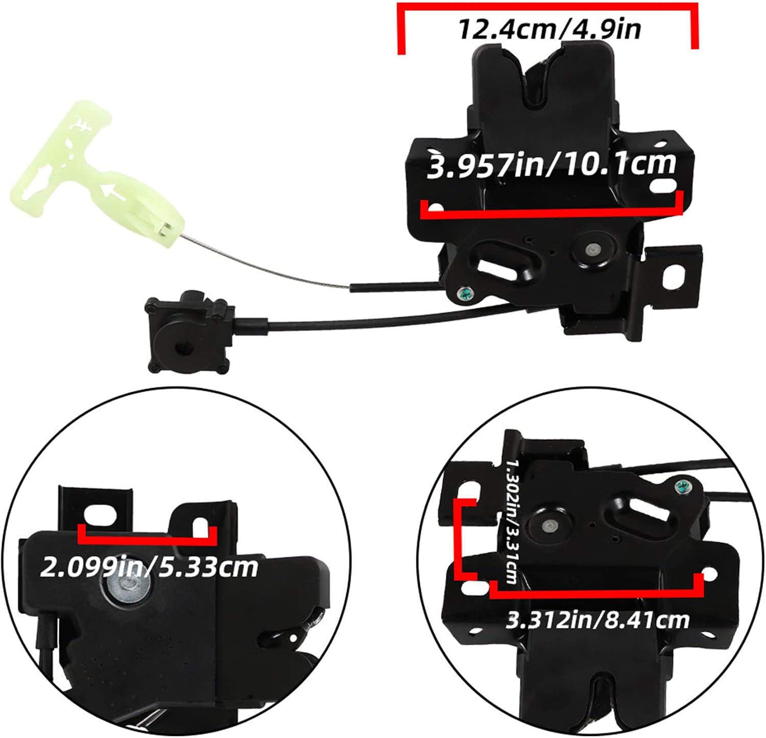 WFLNHB Rear Tailgate Trunk Deck Lid Latch Lock with Cable Replacement for 1R8Z5446318