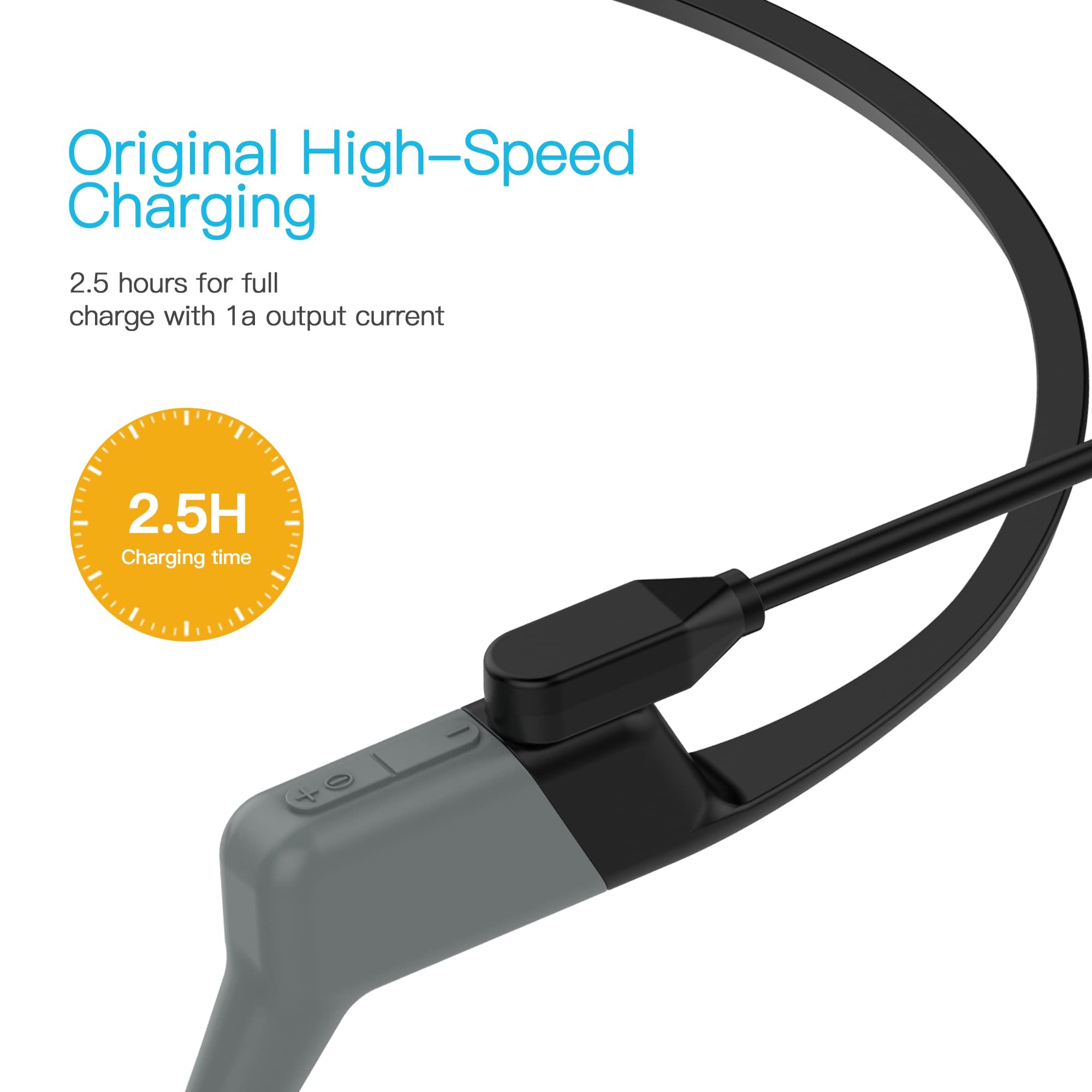 Cavo Di Ricarica USB Magnetico Per Cuffie Shokz OpenRun OpenComm – Ricambio Nero