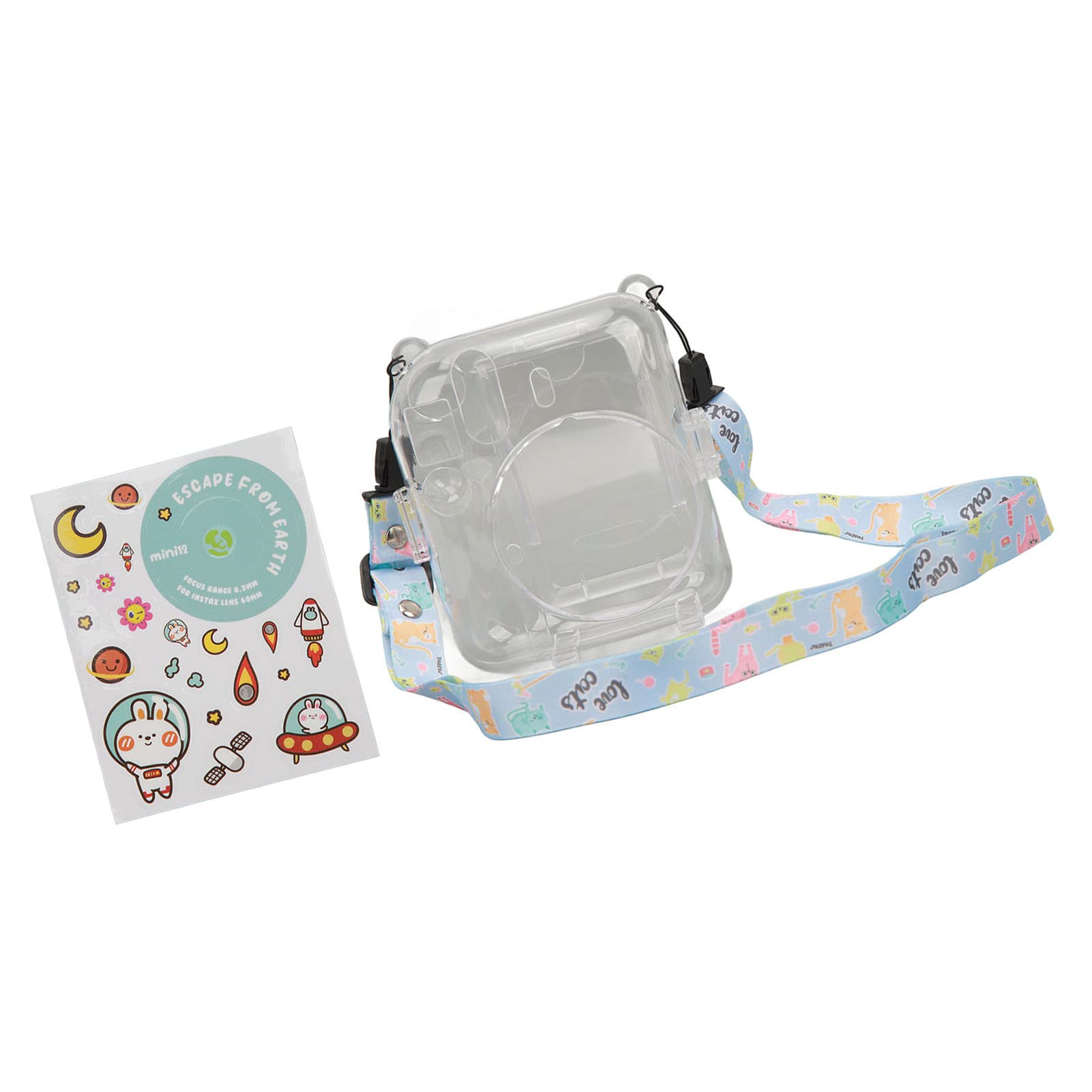 Custodia Protettiva Trasparente Per Fujifilm Instax Mini SE - Con Tasca