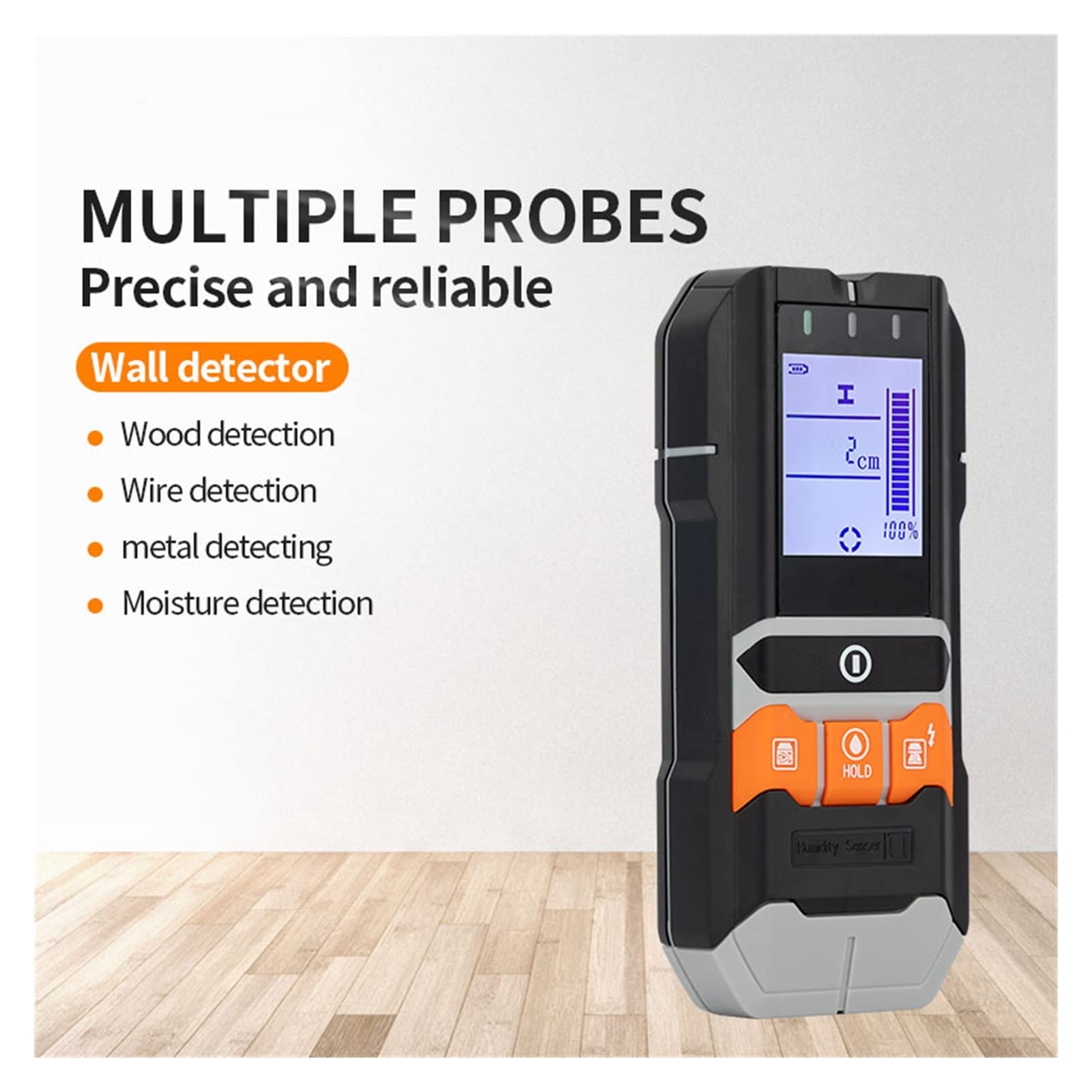 Wykrywacz Metali, Skaner ścienny 4 w 1 Wykrywacz metalu Okablowanie ścienne Drewno Detert Deter Meter Scanner Detektor AC. Tracker drutu napięcia(GD216)